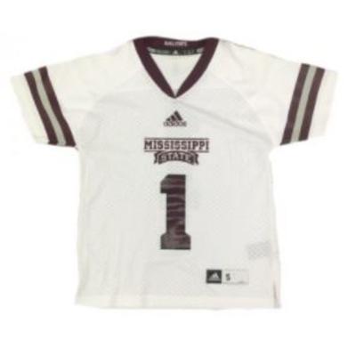 Mississippi State Adidas YOUTH White Football Jersey