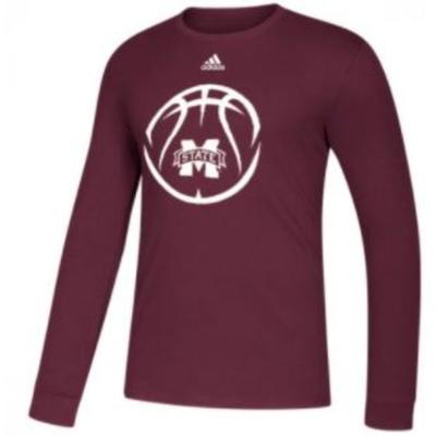 Mississippi State Adidas Amplifier Basketball Long Sleeve Tee