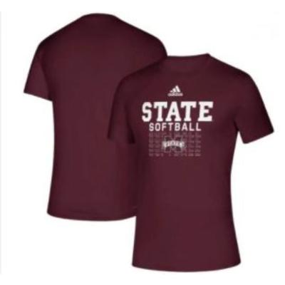 Mississippi State Adidas Softball Tee