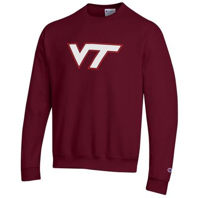Virginia Tech Champion Giant Logo Crew Sweatshirt