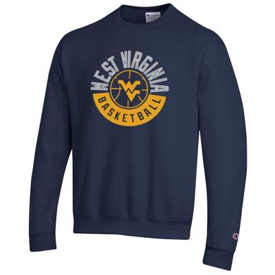 West Virginia Champion Men's Center Court Basketball Crew Sweatshirt