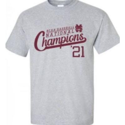 Mississippi State National Champions Jersey Script Short Sleeve Tee