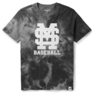 Mississippi State League MS Baseball Tie Dye Short Sleeve Tee