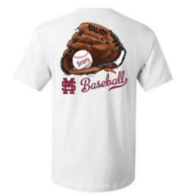 Mississippi State New World Graphics Baseball Glove Short Sleeve Tee