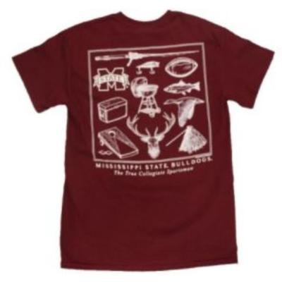Mississippi State New World Graphics Sportsman Montage Short Sleeve Tee