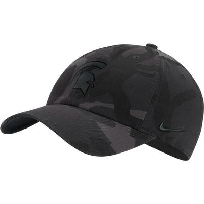 Michigan State Nike H86 Black Camo Adjustable Hat