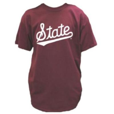 Mississippi State Script State Short Sleeve Tee