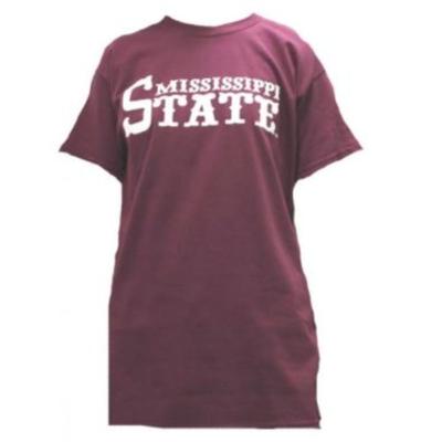 Mississippi State Old English Font Short Sleeve Tee