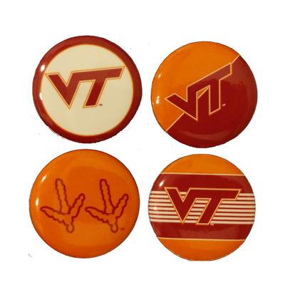 Virginia Tech Button 4 Pack