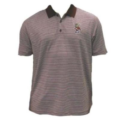 Mississippi State Vault Cutter & Buck Walking Bully Forge Tonal Stripe Polo