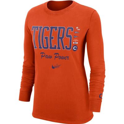 Clemson Nike Women's Icon Crew Long Sleeve Tee