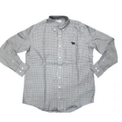 Southern Collegiate Bulldog Silhouette Pencil Button Up Shirt