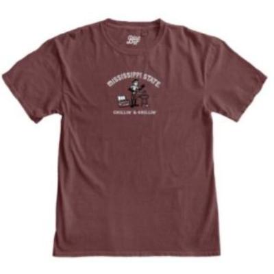 Mississippi State Blue 84 Life is Good Grill Short Sleeve Tee
