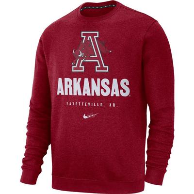 Arkansas Nike Men's Vault Club Crew Sweatshirt
