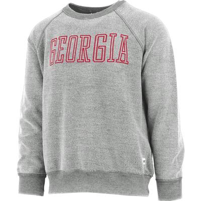 Georgia Pressbox Hillsboro Embroidered Reverse Fleece Crew