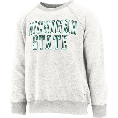 Michigan State Pressbox Hillsboro Embroidered Reverse Fleece Crew