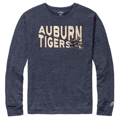 Auburn League Original Aubie Diagonal Long Sleeve Tee
