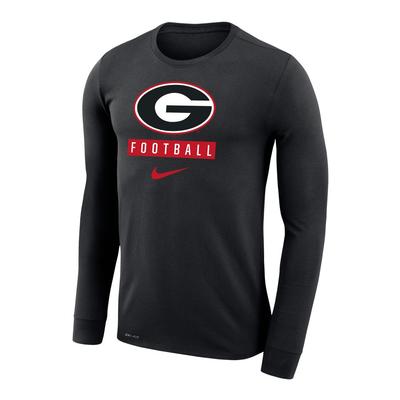 Georgia Nike Men's Dri-Fit Legend Football Long Sleeve Tee