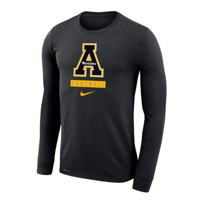 Appalachian State Nike Men's Dri-Fit Legend Football Long Sleeve Tee