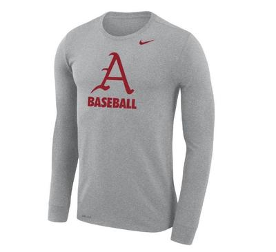 Arkansas Nike Men's Dri-Fit Legend Baseball Long Sleeve Tee