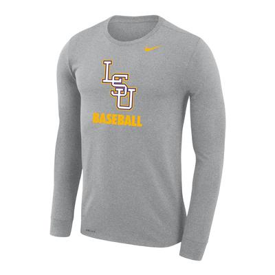 LSU Nike Men's Dri-Fit Legend Baseball Long Sleeve Tee