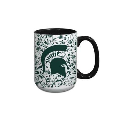Michigan State 15oz Floral Java Mug