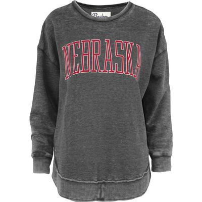 Nebraska Pressbox Bell Lap Vintage Wash Poncho