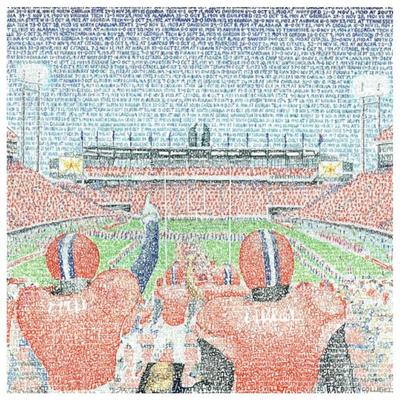 Clemson Tiger Stadium Word Art Print 16in x 20in