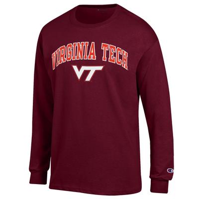 Virginia Tech Champion Arch Logo Long Sleeve Tee