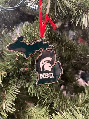 Michigan State Outline of State Ornament
