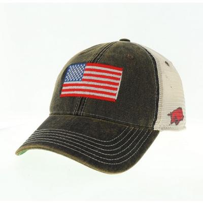 Arkansas Legacy US Flag Trucker Hat