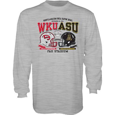Appalachian State 2021 Boca Raton Bowl Long Sleeve Match Up Shirt