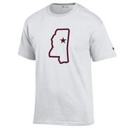 Mississippi State Champion State Outline Logo Tee