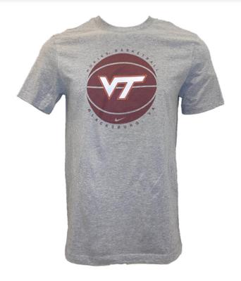 Virginia Tech Nike Core Cotton Basketball Team Issue T-Shirt