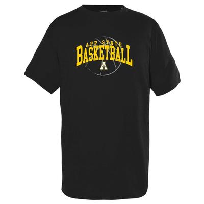 Appalachian State Garb YOUTH Basketball Graphic Tee BLACK