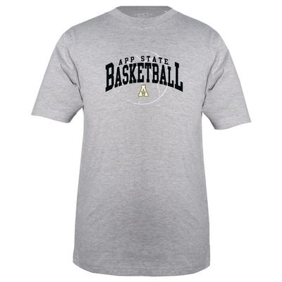 Appalachian State Garb YOUTH Basketball Graphic Tee OXFORD_GREY