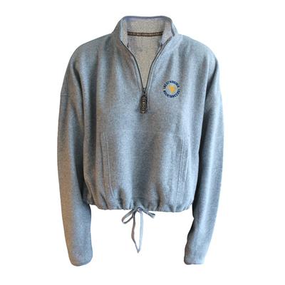 West Virginia Summit Women's Heather Sweater Cinch Bottom 1/2 Zip Pullover
