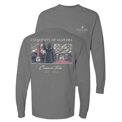 Alabama Landmarks Comfort Colors Long Sleeve Tee