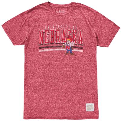 Nebraska Vault Straight Stripes with Corn Logo Short Sleeve Tee
