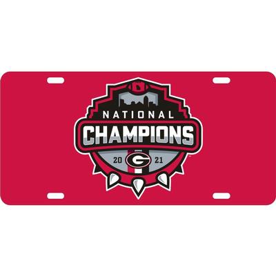 Georgia Bulldogs 2021 National Champions License Plate