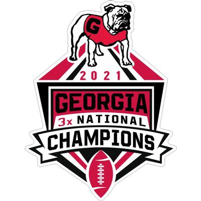 Georgia Bulldogs 2021 National Champions Bulldog Logo Magnet (6in)