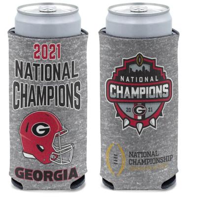 Georgia Bulldogs 2021 National Champions Slim Can Cooler