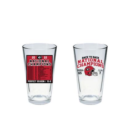 Georgia Bulldogs 2021 National Champions 16oz Pint Glass