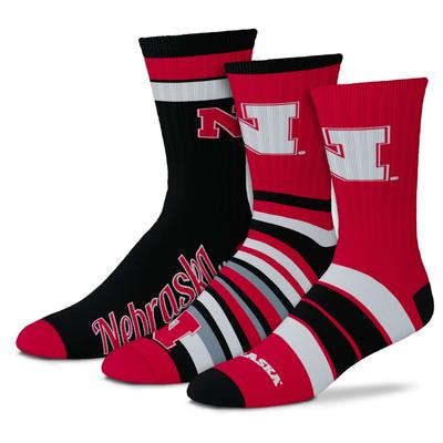 Nebraska Team Batch 3pk Sock