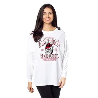 Georgia Bulldogs 2021 National Champions Chicka-D Throwback Long Sleeve Shirt
