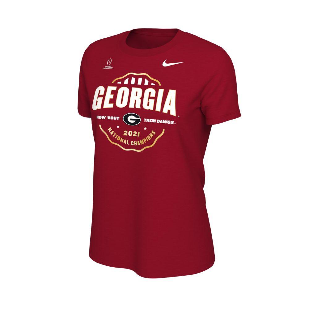  Georgia Nike 2021 National Champion Women's Celebration Short Sleeve Tee