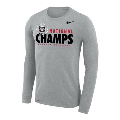 Georgia Nike 2021 National Champs Arch Legend Long Sleeve Tee