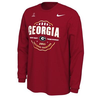 Georgia Nike 2021 National Champion Celebration Long Sleeve Tee