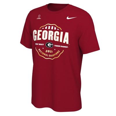 Georgia Nike 2021 National Champion Celebration Short Sleeve Tee