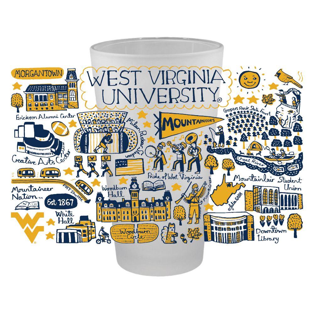  West Virginia Julia Gash 16oz Frosted Pint Glass